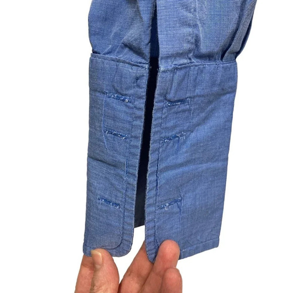 Tommy Hilfiger Ithaca Blue Cotton Dress Shirt, French Cuffs, Large 16.5 in,34-35 - Picture 4 of 7